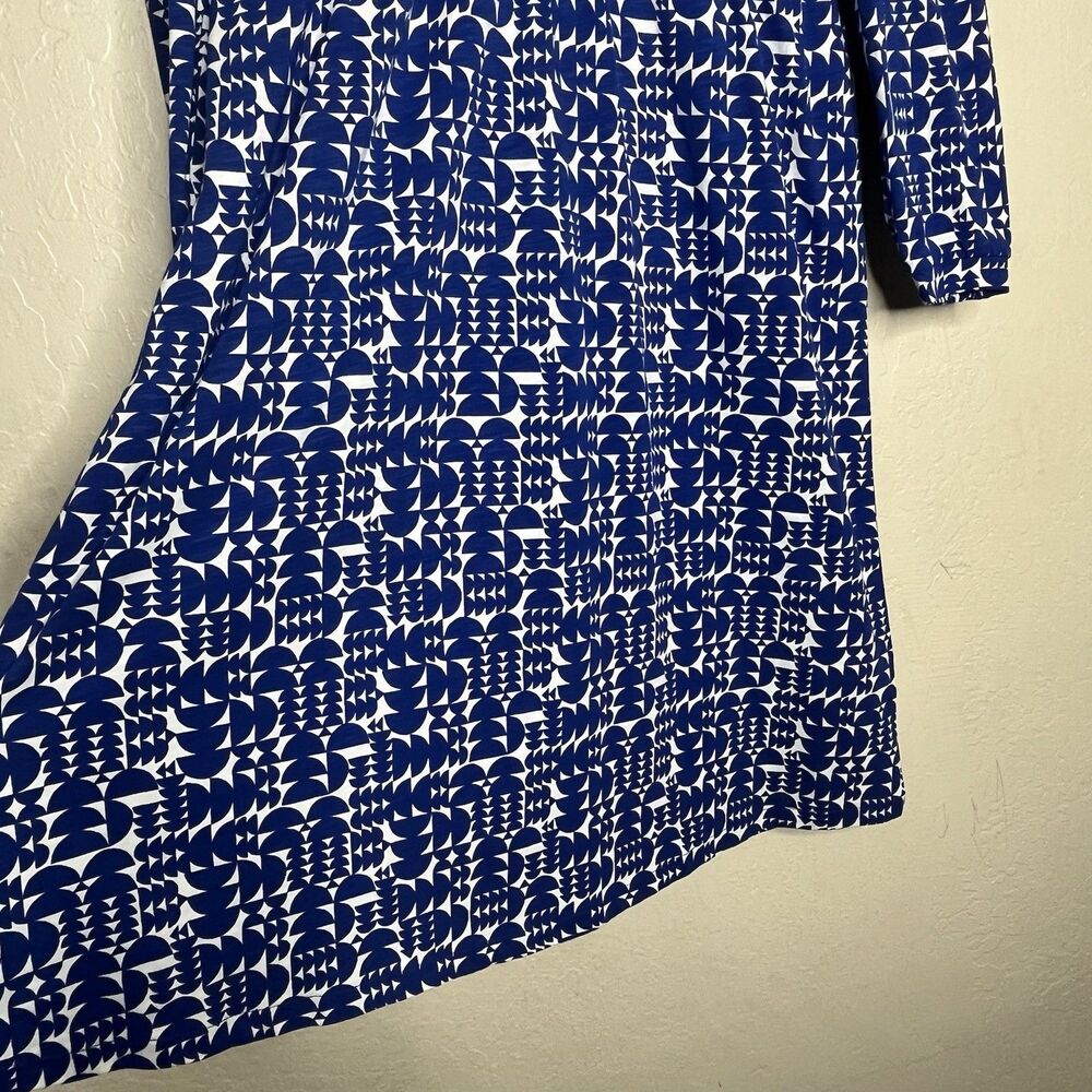 Boden Naomi Blue White Tencel Jersey Dress Pockets Women’s Size 8 L - Picture 5 of 15